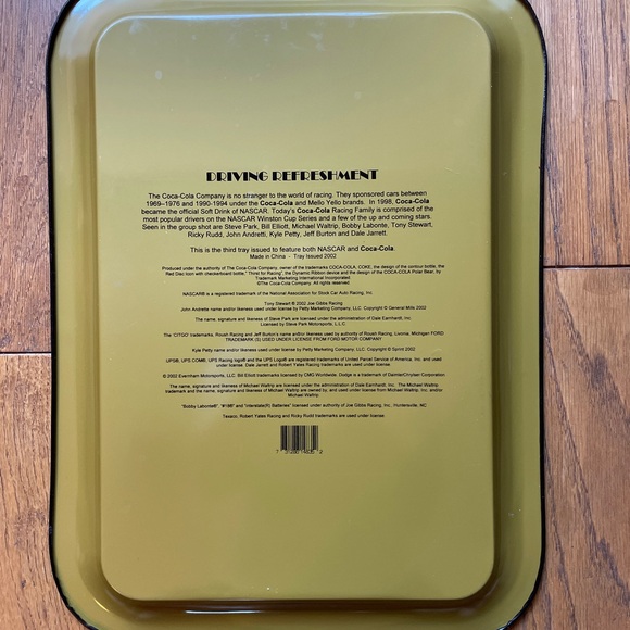 2002 NASCAR Coca Cola Racing Family Drivers Metal Serving Tray - Picture 4 of 5